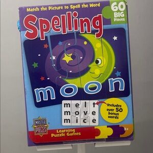MasterPieces Spelling Moon Puzzle - Blue and Yellow